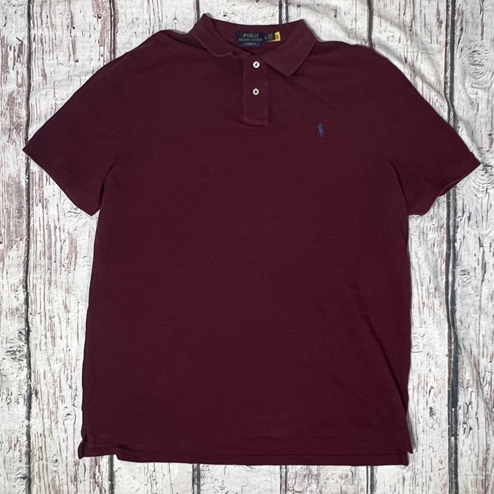 Ralph Lauren Polo Golf Preppy Short Sleeve Maroon Country Club Shirt